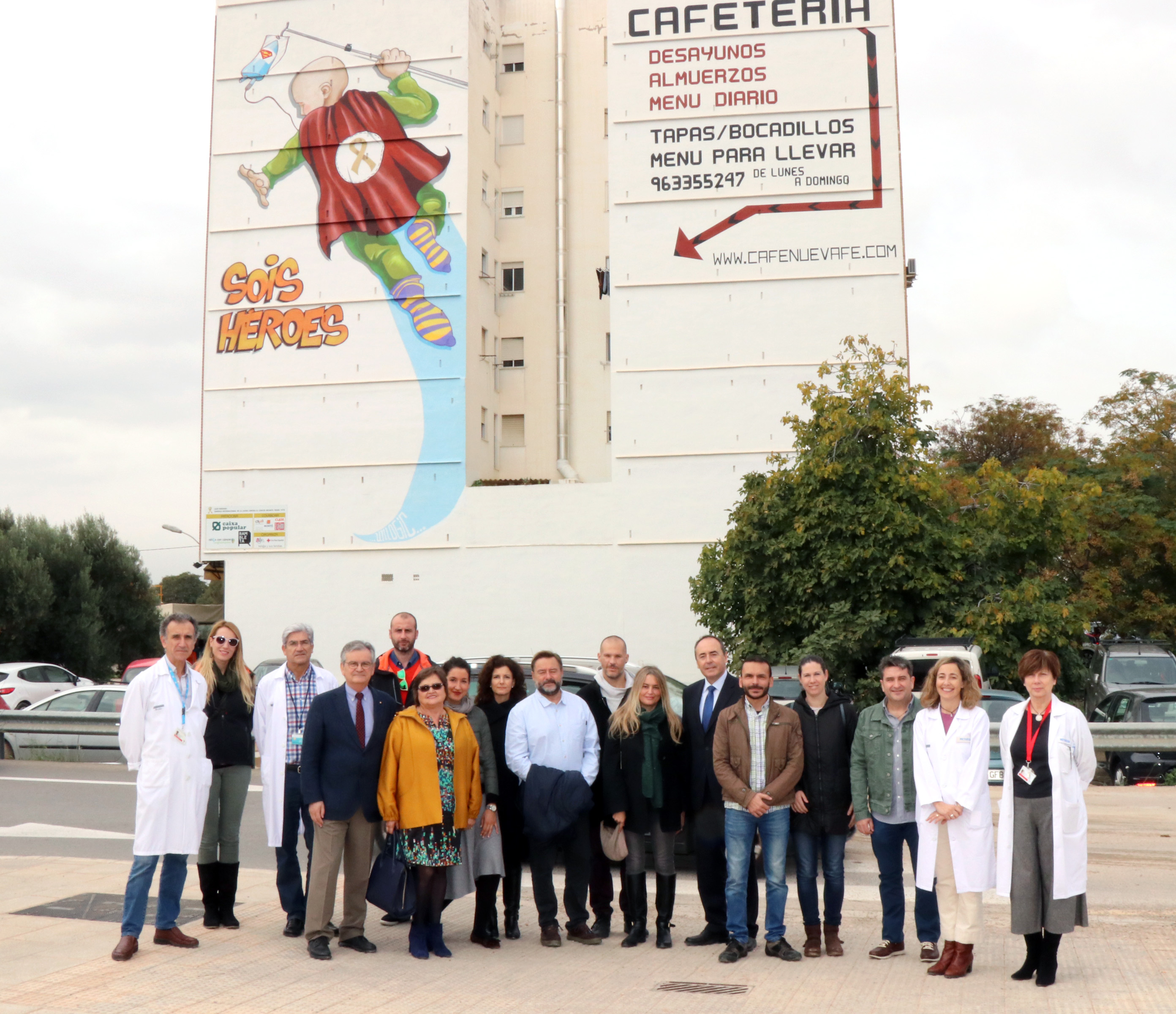  «Sois Héroes», un mural para lxs niñxs con cáncer del Hospital La Fe
